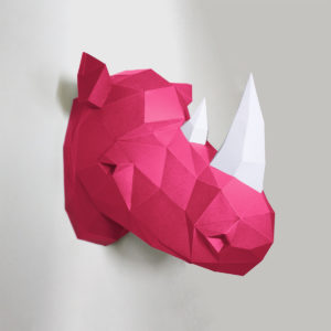 Rinoceronte rosa e branco